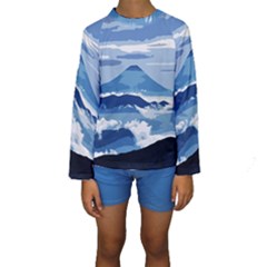 Landscape Kids  Long Sleeve Swimwear by Valentinaart