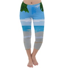 Landscape Capri Winter Leggings  by Valentinaart