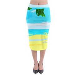 Landscape Midi Pencil Skirt by Valentinaart