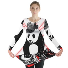 Deejay Panda Long Sleeve Tunic  by Valentinaart