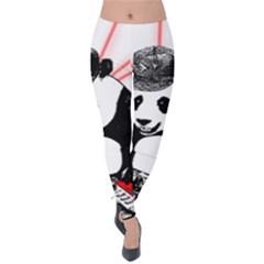 Deejay Panda Velvet Leggings by Valentinaart