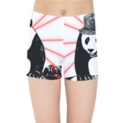 Deejay Panda Kids Sports Shorts by Valentinaart