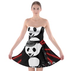 Deejay Panda Strapless Bra Top Dress by Valentinaart