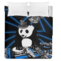 Deejay Panda Duvet Cover Double Side (queen Size) by Valentinaart