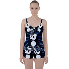 Deejay Panda Tie Front Two Piece Tankini