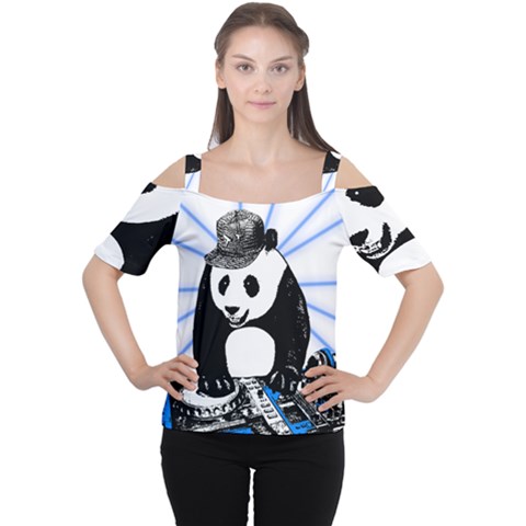 Deejay Panda Cutout Shoulder Tee by Valentinaart