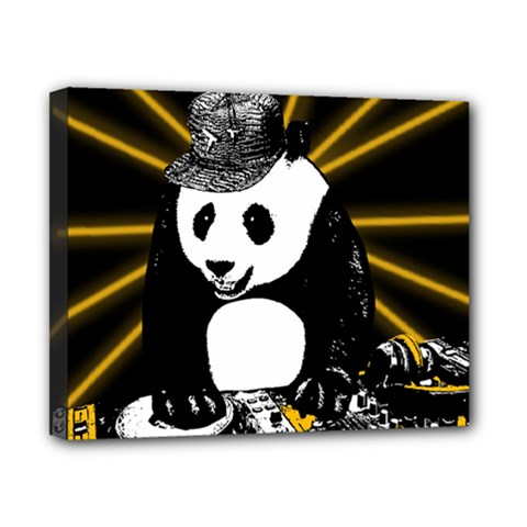 Deejay Panda Canvas 10  X 8  by Valentinaart