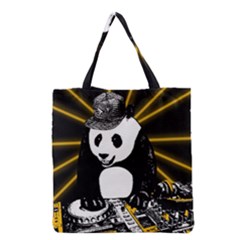 Deejay Panda Grocery Tote Bag by Valentinaart