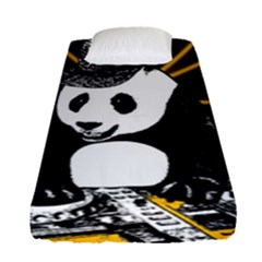 Deejay Panda Fitted Sheet (single Size) by Valentinaart