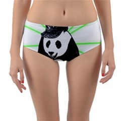 Deejay Panda Reversible Mid-waist Bikini Bottoms by Valentinaart