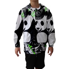 Deejay Panda Hooded Wind Breaker (kids) by Valentinaart