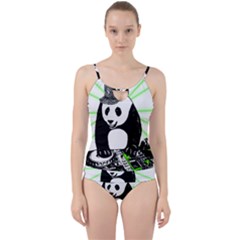 Deejay Panda Cut Out Top Tankini Set by Valentinaart