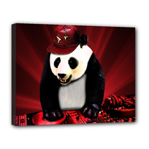 Deejay panda Canvas 14  x 11 