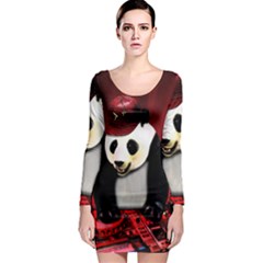 Deejay panda Long Sleeve Bodycon Dress