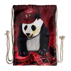 Deejay panda Drawstring Bag (Large)