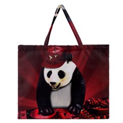 Deejay panda Zipper Large Tote Bag