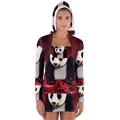 Deejay panda Long Sleeve Hooded T-shirt