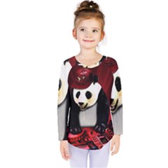 Deejay panda Kids  Long Sleeve Tee