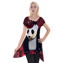 Deejay panda Short Sleeve Side Drop Tunic