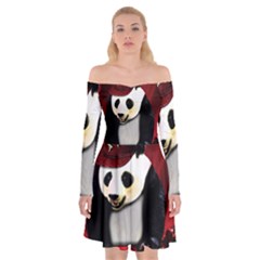 Deejay panda Off Shoulder Skater Dress