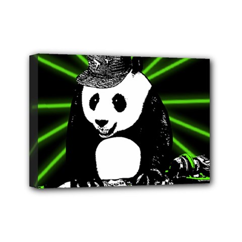 Deejay Panda Mini Canvas 7  X 5  by Valentinaart