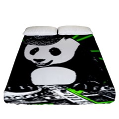 Deejay Panda Fitted Sheet (king Size) by Valentinaart