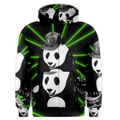 Deejay Panda Men s Zipper Hoodie by Valentinaart