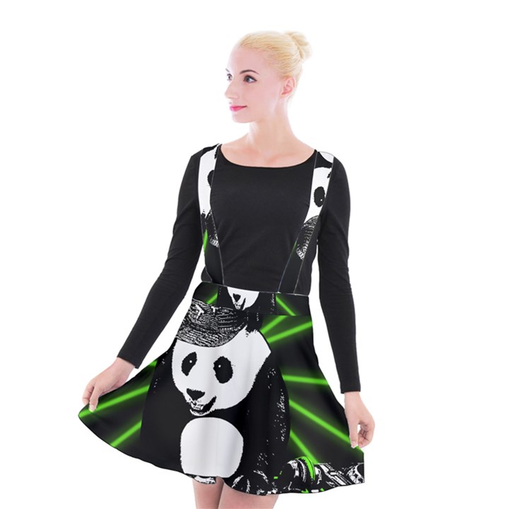 Deejay panda Suspender Skater Skirt