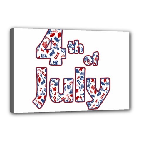 4th Of July Independence Day Canvas 18  X 12  by Valentinaart