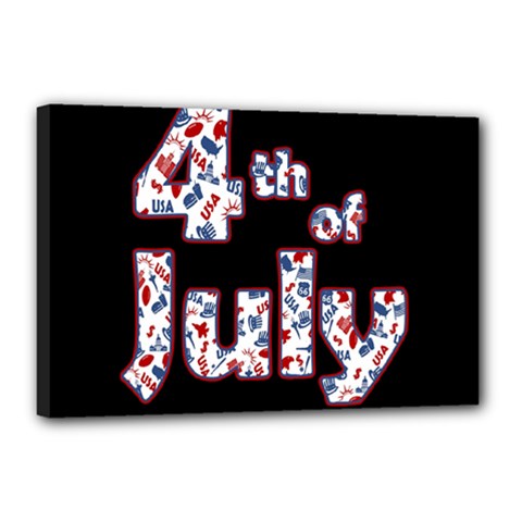 4th Of July Independence Day Canvas 18  X 12  by Valentinaart