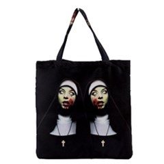 Horror Nuns Grocery Tote Bag by Valentinaart