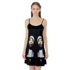 Horror Nuns Satin Night Slip by Valentinaart