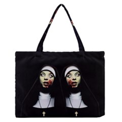 Horror Nuns Medium Zipper Tote Bag by Valentinaart