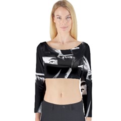 Ninja Long Sleeve Crop Top by Valentinaart