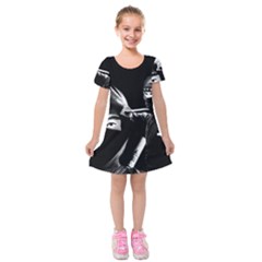 Ninja Kids  Short Sleeve Velvet Dress by Valentinaart