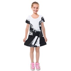 Ninja Kids  Short Sleeve Velvet Dress by Valentinaart