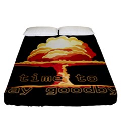 Nuclear Explosion Fitted Sheet (california King Size) by Valentinaart