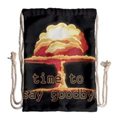 Nuclear Explosion Drawstring Bag (large) by Valentinaart