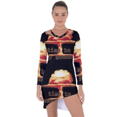 Nuclear Explosion Asymmetric Cut-out Shift Dress by Valentinaart