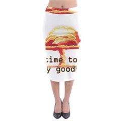 Nuclear Explosion Midi Pencil Skirt by Valentinaart