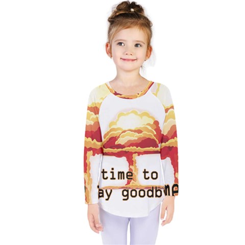 Nuclear Explosion Kids  Long Sleeve Tee by Valentinaart