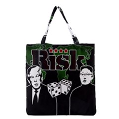 Nuclear Explosion Trump And Kim Jong Grocery Tote Bag by Valentinaart