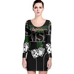 Nuclear Explosion Trump And Kim Jong Long Sleeve Velvet Bodycon Dress by Valentinaart