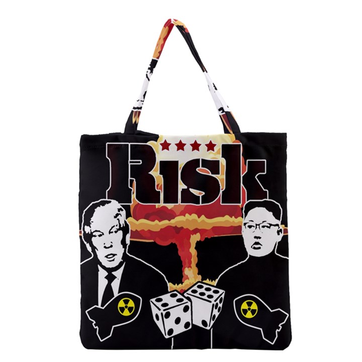 Nuclear Explosion Trump and Kim Jong Grocery Tote Bag