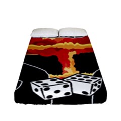 Nuclear Explosion Trump And Kim Jong Fitted Sheet (full/ Double Size) by Valentinaart