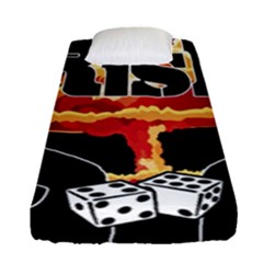 Nuclear Explosion Trump And Kim Jong Fitted Sheet (single Size)