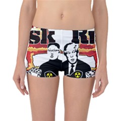 Nuclear Explosion Trump And Kim Jong Boyleg Bikini Bottoms by Valentinaart