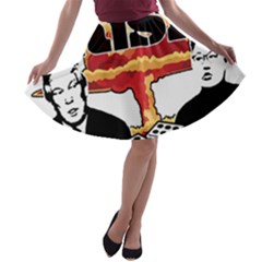 Nuclear Explosion Trump And Kim Jong A-line Skater Skirt