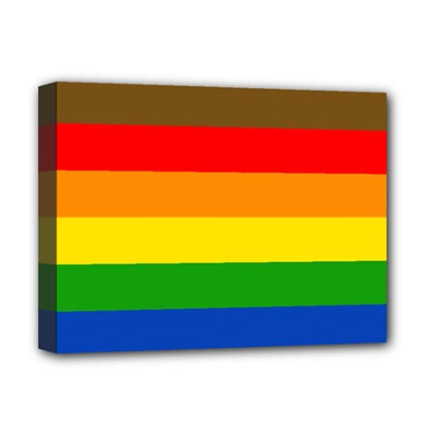 Philadelphia Pride Flag Deluxe Canvas 16  X 12   by Valentinaart