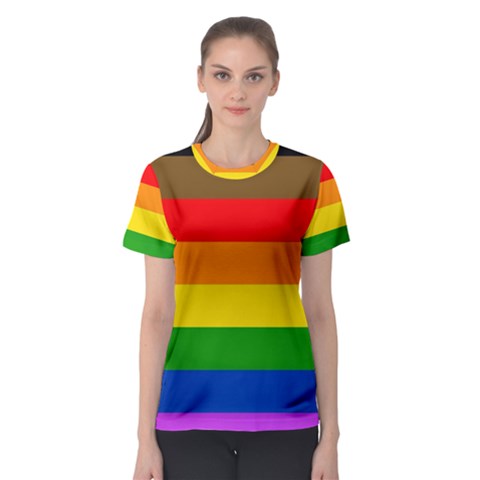 Philadelphia Pride Flag Women s Sport Mesh Tee by Valentinaart